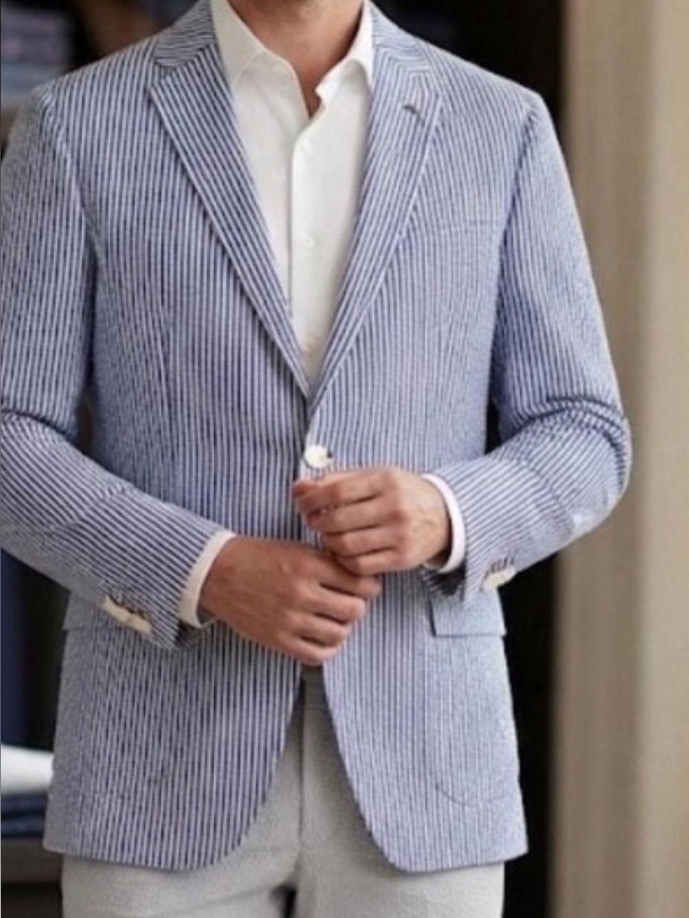 Cotton Seersucker Jacket